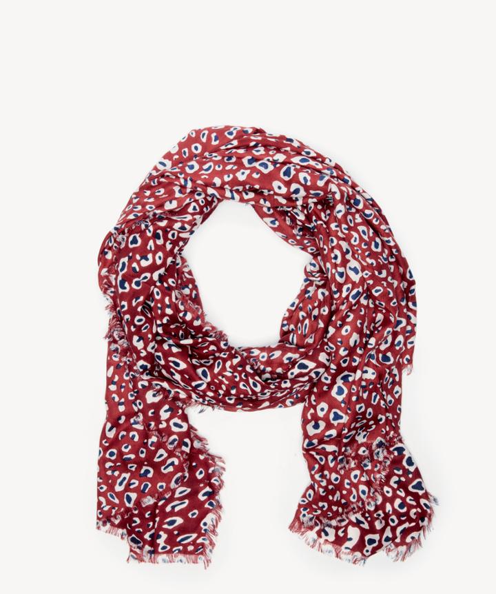 Sole Society Women's Leopard Print Over Scarf Oxblood Viscose From Sole Society