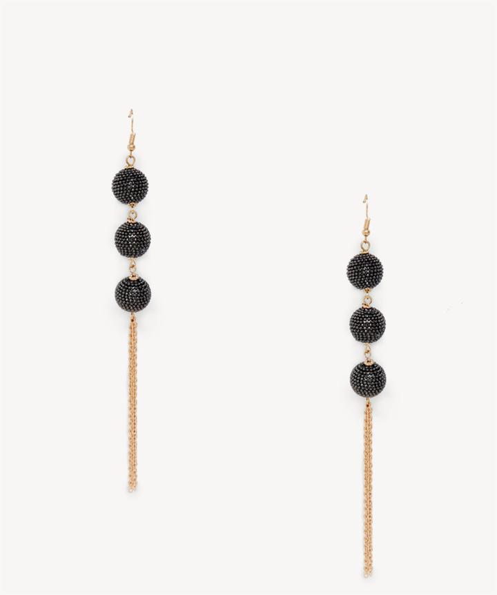 Sole Society Sole Society Duster Drop Earrings Gunmetal Combo One Size Os
