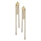 Sole Society Sole Society Dagger Front To Back Earrings - Crystal