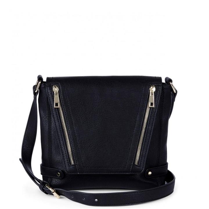 Sole Society Sole Society Risa Side Zip Crossbody - Black-one Size
