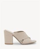 1. State 1. State Women's Ricard Criss Cross Mules Taupe Size 6 Leather From Sole Society