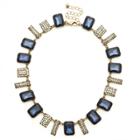 Sole Society Sole Society Stone And Crystal Statement Necklace - Sapphire