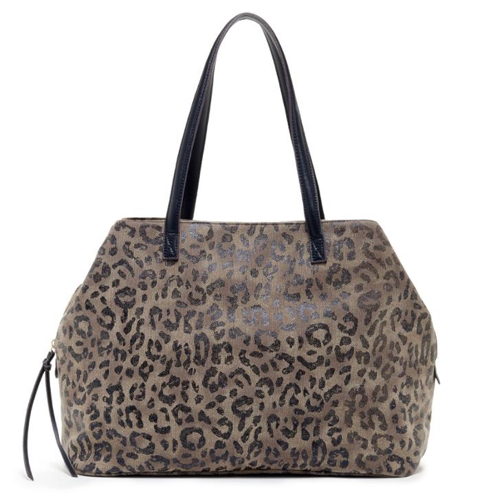 Sole Society Sole Society Millie Printed Oversize Tote - Leopard Taupe-one Size