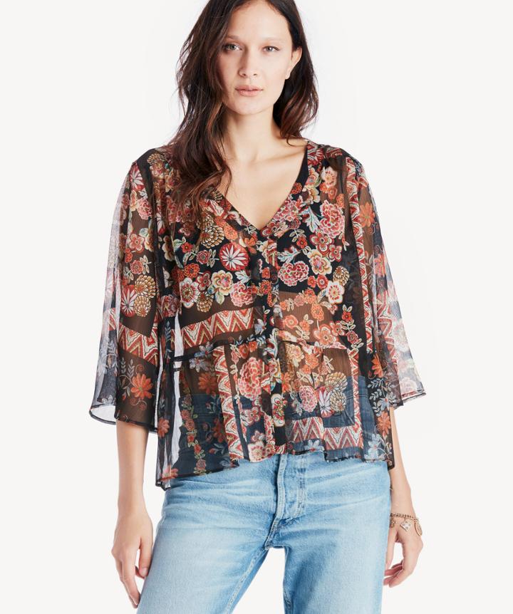 Dra Dra Joyce Top Black Multi Size Large From Sole Society