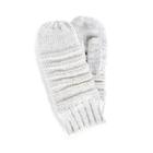 Look Look Knit Ribbed Mittens - Ivory