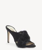 Louise Et Cie Louise Et Cie Women's Halloway Criss Cross Sandals Black Size 5 Suede Rabbit Fur From Sole Society