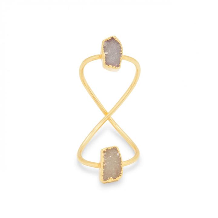 Sole Society Sole Society Double Druzy Ring - Multi-6