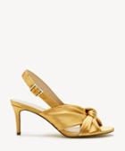 Sole Society Women's Genneene Knotted Dress Sandals Honey Gold Size 10 Satin From Sole Society