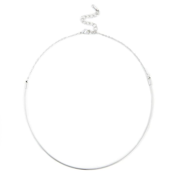 Sole Society Sole Society Choker Wire Necklace - Silver