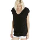 Sole Society Sole Society Lightweight Knit Tunic W/ Pockets - Black