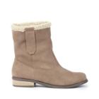 Sole Society Sole Society Verona Faux Shearling Ankle Bootie - Taupe