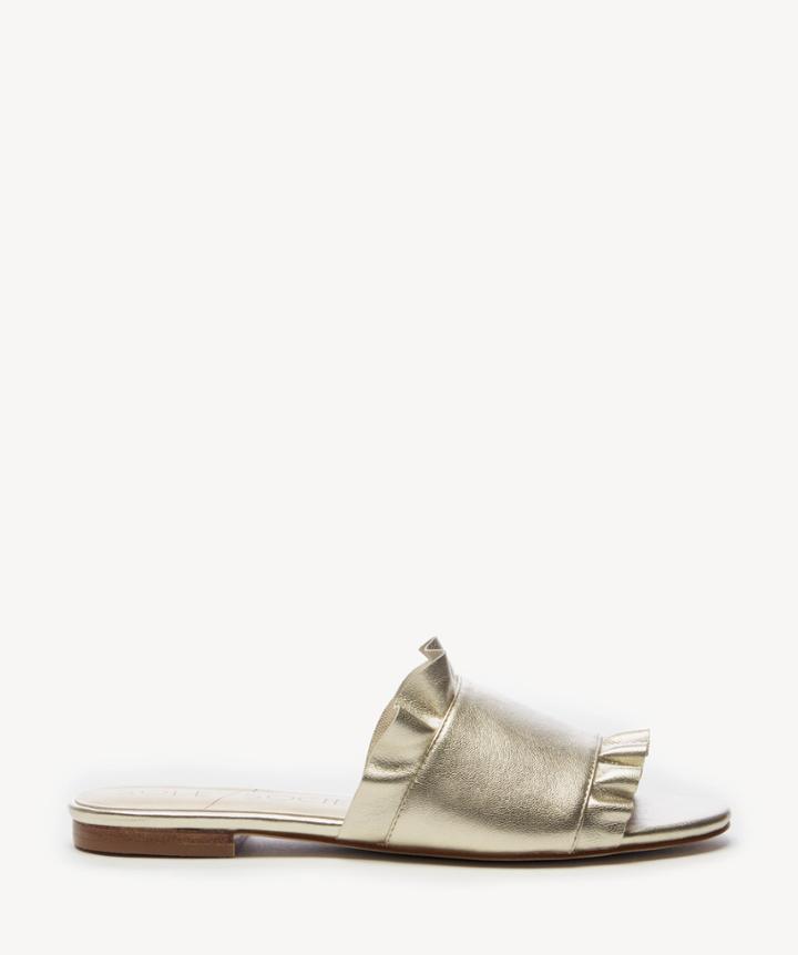 Sole Society Sole Society Madalayne Ruffle Slide - Totes Gold-5