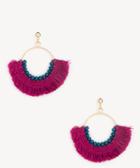 Sole Society Women's Havana Fringe Earrings Fuchsia One Size From Sole Society