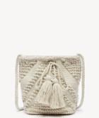 Sole Society Sole Society Jory Shoulder Fabric Bucket Bag Ivory