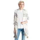 Sole Society Sole Society Embellished Knit Scarf With Tassels - White Natural