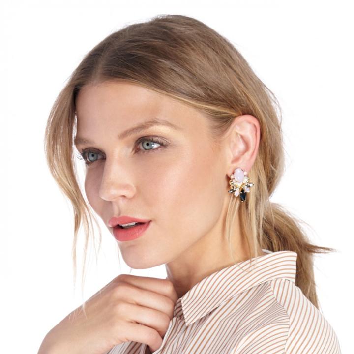 Sole Society Sole Society Cluster Stone Stud - Blush Hematite-one Size