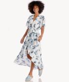 Moon River Moon River Wrap Dress Indigo Floral Size Extra Small From Sole Society