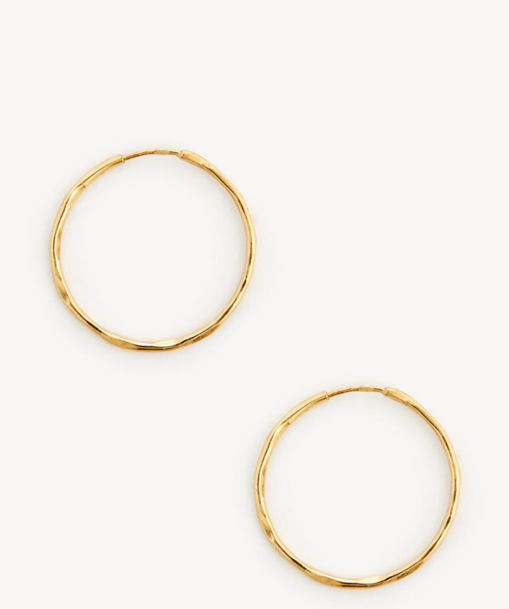 Sole Society Sole Society Gold Plated Basic Hoops One Size Os