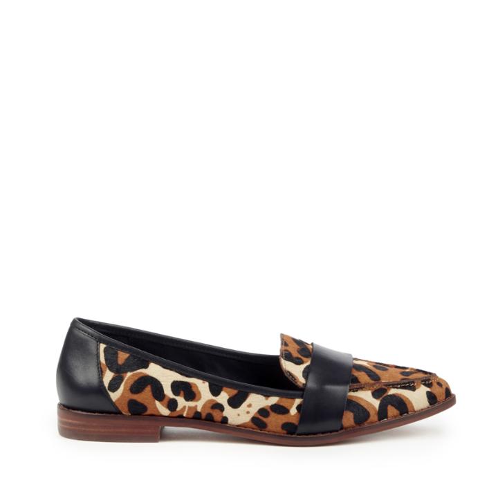 Sole Society Sole Society Edie Smoking Slippers Flats Leopard Size 6 Leather Suede