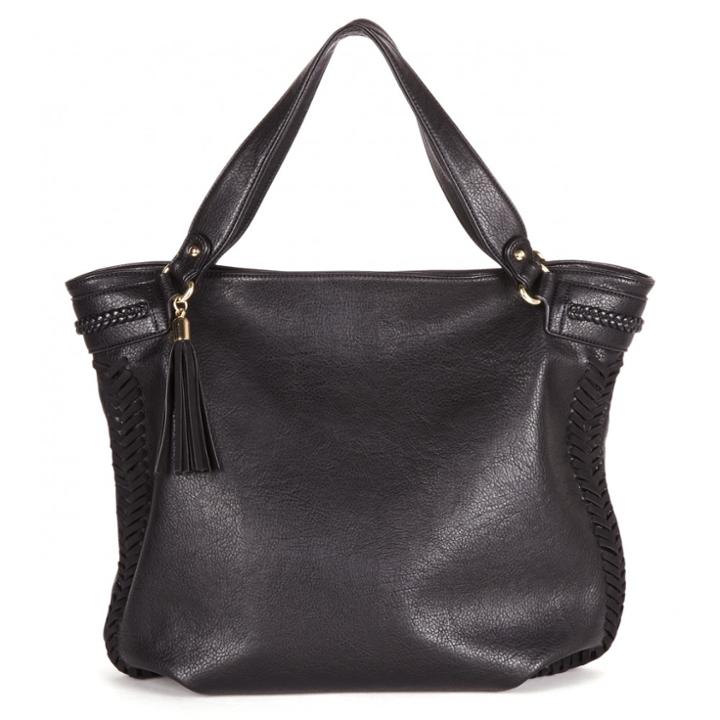 Sole Society Sole Society Tara Vegan Braided Tote - Black-one Size