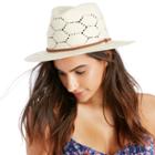 Sole Society Sole Society Open Weave Straw Hat W/ Band - Tan-one Size