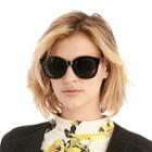 Sole Society Sole Society Caleb Round Sunglasses With Metal Detail - Black-one Size