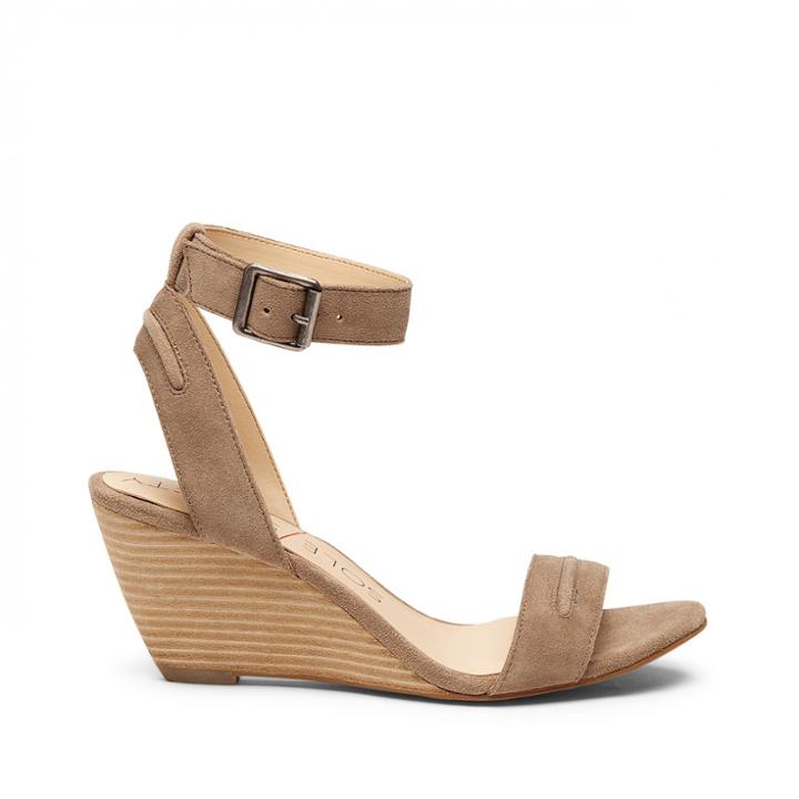 Sole Society Sole Society Georgia Mid Heel Wedge Sandal - Chinchilla-8