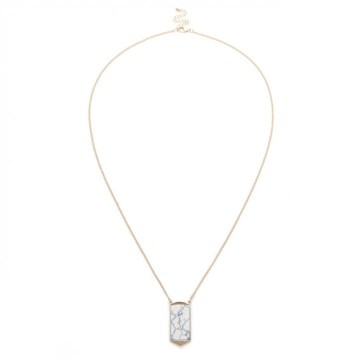 Sole Society Sole Society Delicate Marble Pendant - Gold-one Size