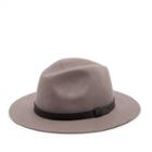 Sole Society Sole Society Wide Brim Fedora With Band - Taupe-one Size