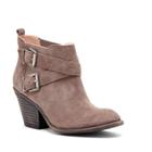 Sole Society Sole Society Maris Stacked Heel Buckle Bootie - Taupe
