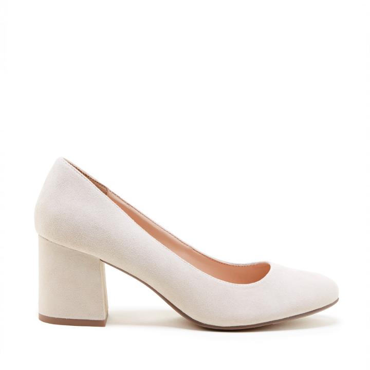Sole Society Sole Society Lola Block Heel Pump - Adobe