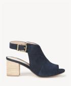 Sole Society Sole Society Zuma Block Heels Sandals Ink Navy Size 5 Suede