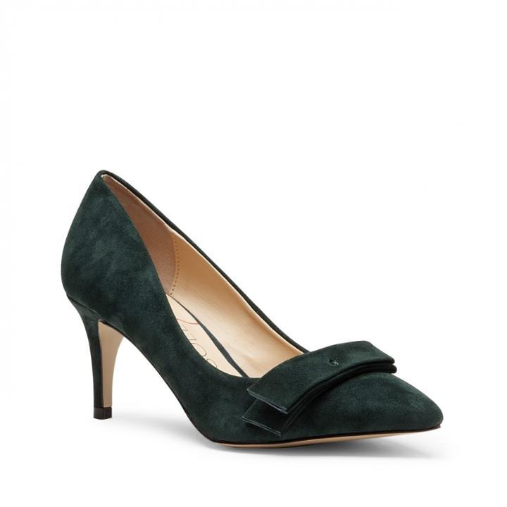 Sole Society Sole Society Peyton Bow Pointed Toe Pump - Dark Green-6.5