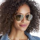 Sole Society Sole Society Vernon Mirrored Aviator Sunglasses - Gold-one Size