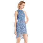 Astr Astr Samantha Lace Dress - Denim Blue-x-small