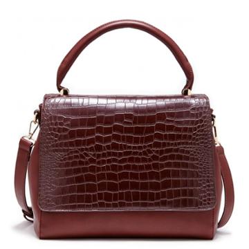 Sole Society Sole Society Structured Croc Satchel Structured Satchel - Brown