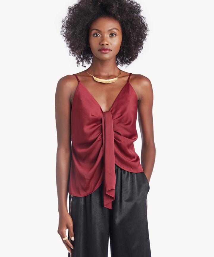 Astr Astr Women's Gina Top In Color: Cabernet Size Xs From Sole Society