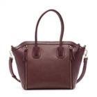 Sole Society Sole Society Kaylen Structured Vegan Satchel - Berry-one Size
