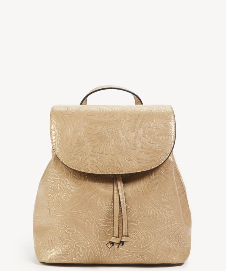 Sole Society Sole Society Hawna Backpack Vegan Mini Metallic Safari Leather Size Os