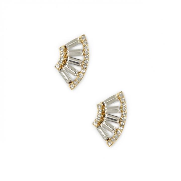 Sole Society Sole Society Crystal Fan Earring - Gold-one Size