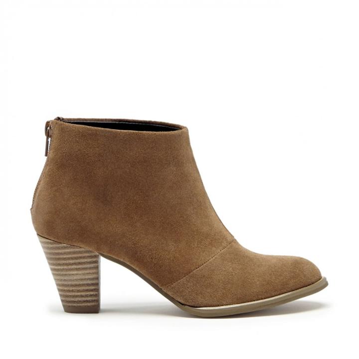 Sole Society Sole Society Devyn Mid Heel Ankle Bootie - Coffee-6