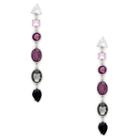 Sole Society Sole Society Linear Crystal Drop Earrings - Violet Combo