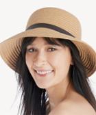 Sole Society Sole Society Straw Bucket Hat With Faux Leather Band