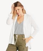 Vince Camuto Vince Camuto L/s Open Front Linen Cardigan - Ultra White-xs