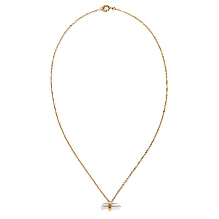 Sole Society Sole Society Delicate Stone Pendant Necklace - Clear-one Size