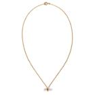 Sole Society Sole Society Delicate Stone Pendant Necklace - Clear-one Size
