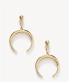 Sole Society Sole Society Plated Petite Crescent Earrings Gold One Size Os