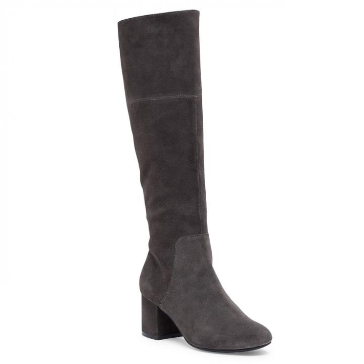Sole Society Sole Society Kaedee Block Heel Tall Boot - Charcoal-5