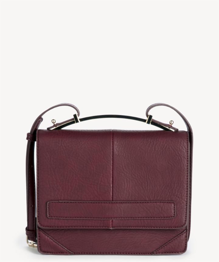 Sole Society Sole Society Krista Vegan Top Handle Crossbody Bag In Color: Oxblood Leather