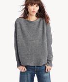 1. State 1. State Women's Off Shldr Zip Neckline Sweater In Color: Med Hthr Grey Size Xs From Sole Society